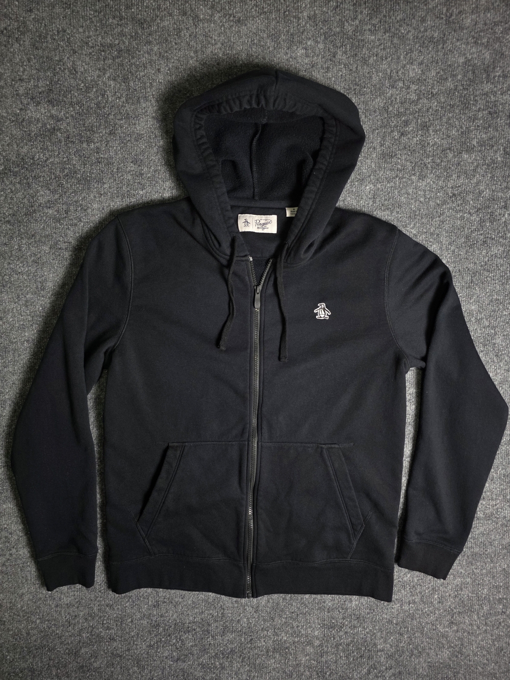 Original Penguin Embroidered Pete Full Zip Hooded Sweatshirt